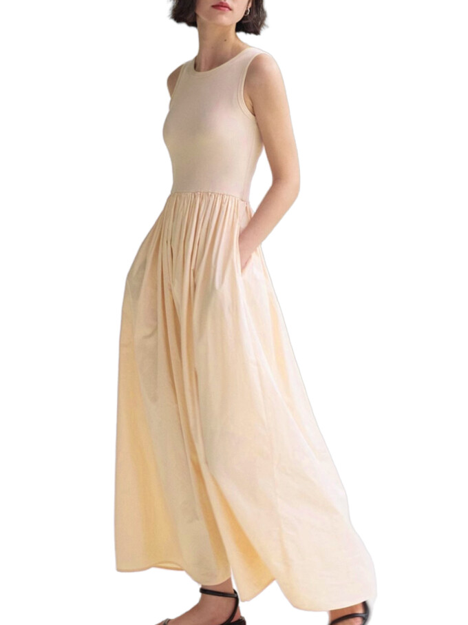 patchwork-pleated-long-dress-Apricot-1.jpg