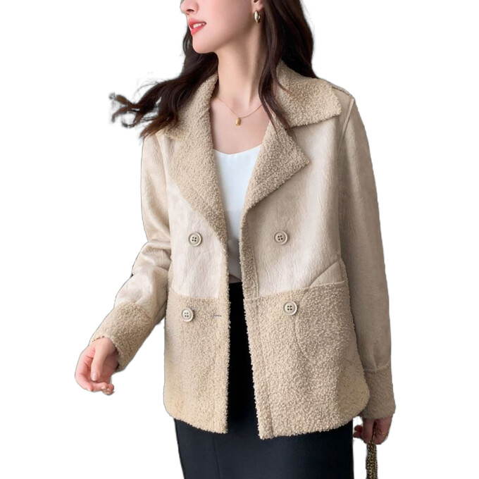 women-fleece-leather-jacket-Beige-1.jpg