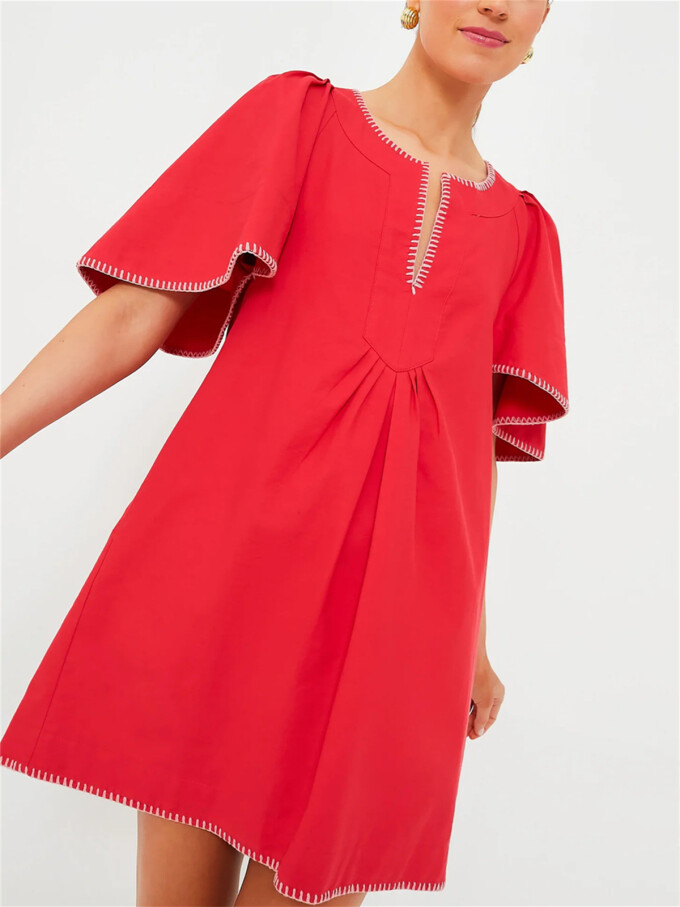 ruffle-sleeve-short-dress-Red-2.jpg