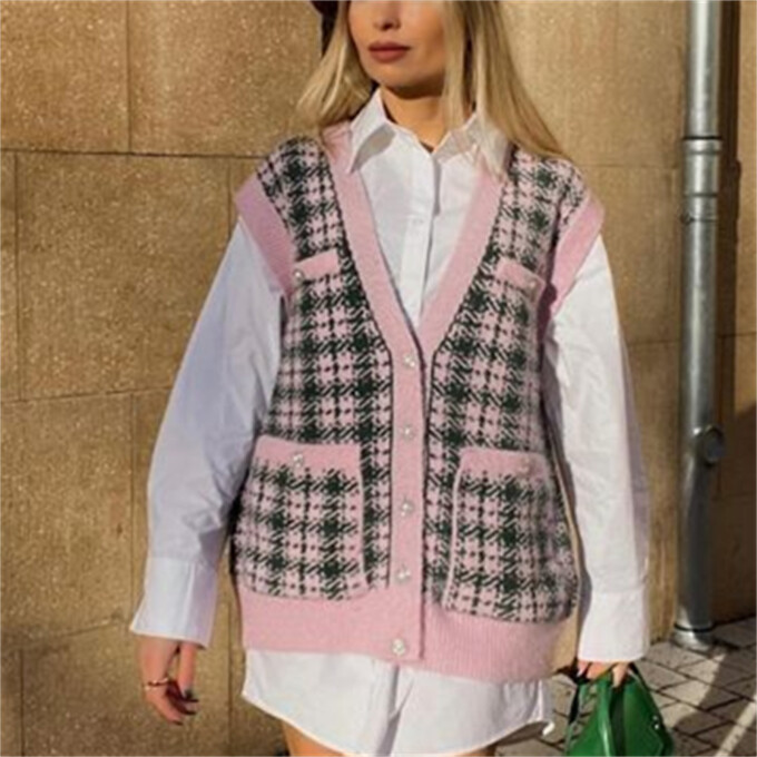 women-casual-checkered-chic-vest-Pink-5.jpg