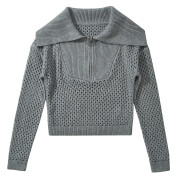 CUFEZN-Grey-long-sleeve-pullovers-tops-1