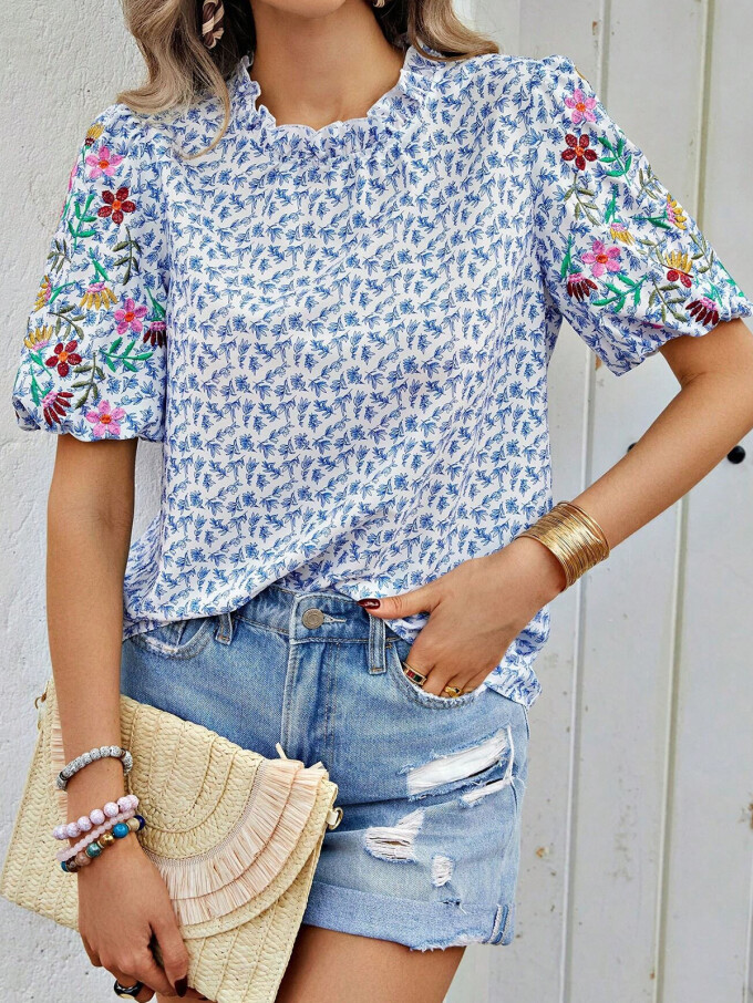 floral-short-sleeve-blouse-Blue-3.jpg