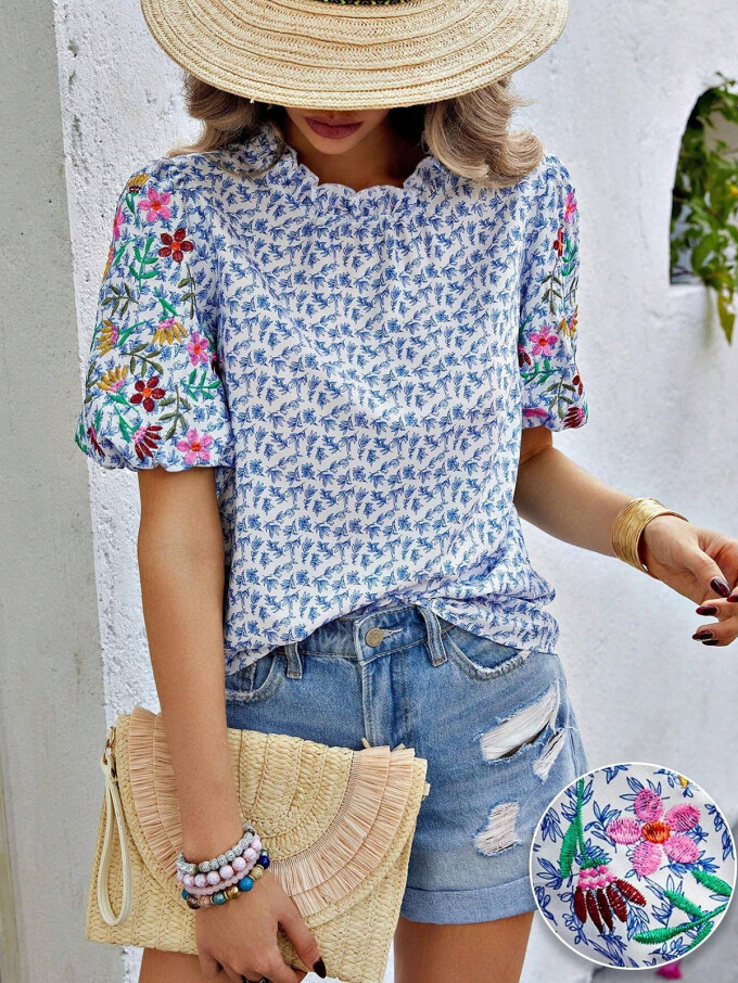 floral-short-sleeve-blouse-Blue-4.jpg