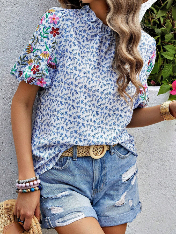 floral-short-sleeve-blouse-Blue-5.jpg