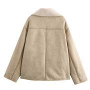 Beige-Button-Down-Fleece-Jacket-Coats-2