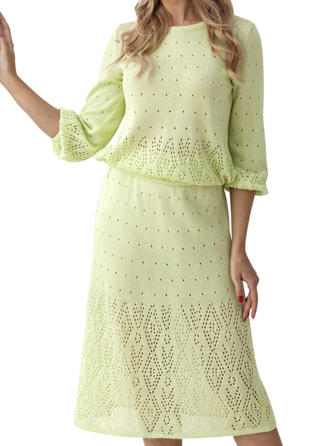 short-sleeve-knit-skirt-sets-Grassgreen-1.jpg